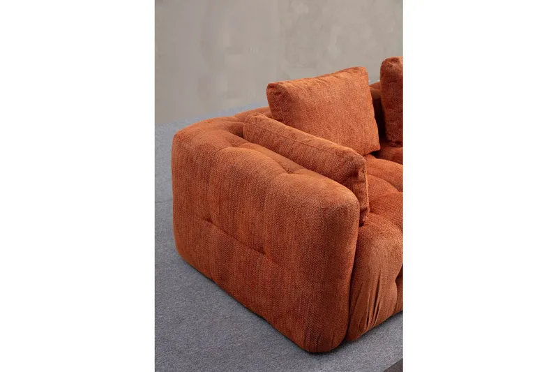 Yvara Soffa med Divan 2-sits - Orange - Möbler - Soffa - Modulsoffor - Komplett modulsoffa
