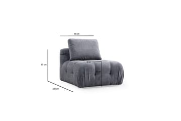 Yvara Soffa med Divan 4-sits - Grå - Möbler - Soffa - Modulsoffor - Komplett modulsoffa