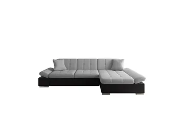 Djerra Bäddsoffa med Schäslong 3-sits i Konstläder - Svart/Grå - Möbler - Soffa - Bäddsoffa