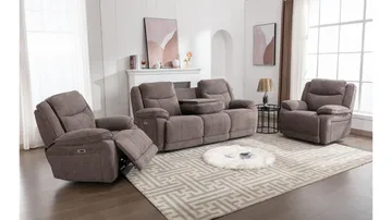 Drevia Reclinersoffa 3-sits Elektrisk - Mullvadsfärgat - Möbler - Soffa - 3 sits soffa