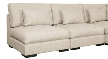Dubai Hörnsoffa Extra Djup i Chenille - Beige - Möbler - Soffa - Hörnsoffa