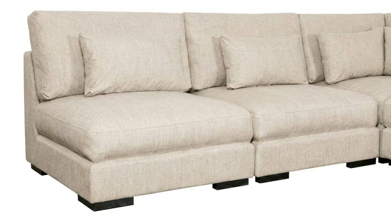 Dubai Hörnsoffa Extra Djup i Chenille - Beige - Möbler - Soffa - Hörnsoffa