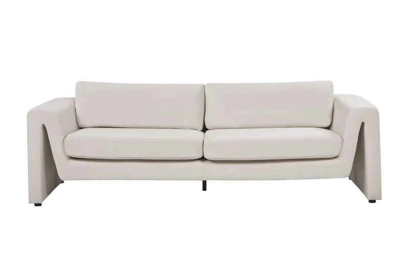 Durran Soffa 3-sits - Beige/Svart - Möbler - Soffa - Sammetssoffa