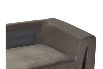 Durran Soffa 3-sits - Grå/Svart - Möbler - Soffa - Sammetssoffa
