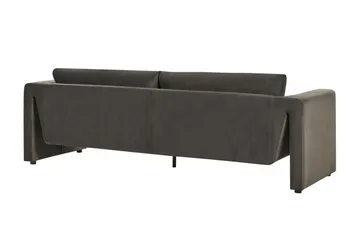 Durran Soffa 3-sits - Grå/Svart - Möbler - Soffa - Sammetssoffa