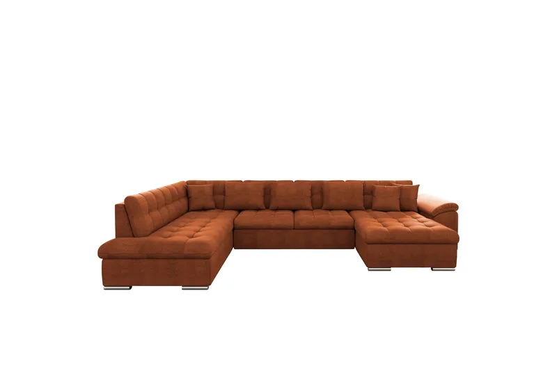 Dynir Soffa med Divan och Schäslong 4-sits - Orange - Möbler - Soffa - U-soffa