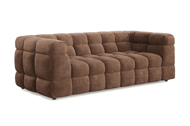 Elise 3-sits Bubblig Soffa - Brun - Möbler - Soffa - 3 sits soffa