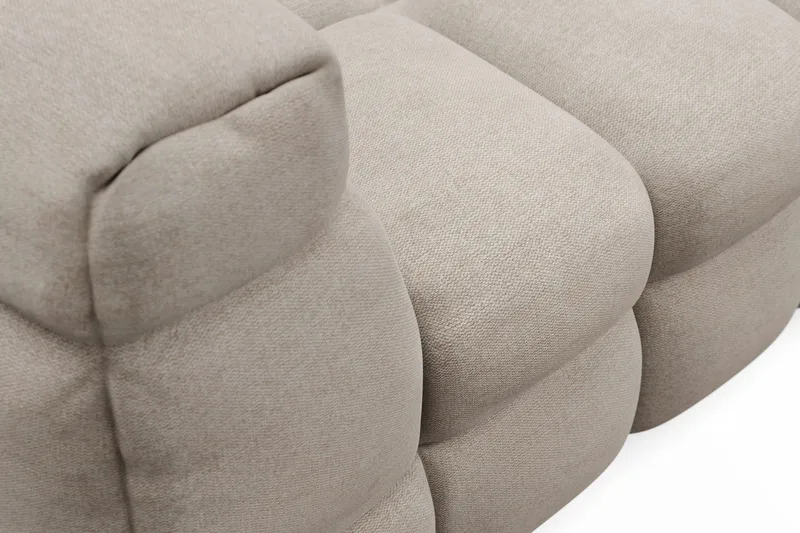 Elise 4-sits Bubblig Soffa med Divan Höger - Beige - Möbler - Soffa - Divansoffor & schäslongsoffa