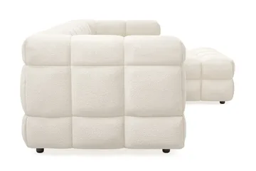 Elise 4-sits Högervänd L-formad Bubblig Divansoffa 274 cm i Bouclé - Gräddvit - Möbler - Soffa - Divansoffor & schäslongsoffa