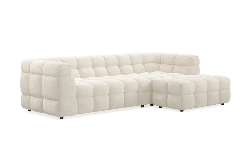 Elise Bubblig Soffgrupp 4-sits Divansoffa Höger + Fåtölj - Beige - Möbler - Soffa - Soffgrupp