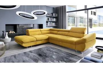 Fabio Divanbäddsoffa 280x235x88 cm - Gul - Möbler - Soffa - Bäddsoffa