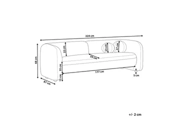 Fabion Soffa 3-sits - Vit - Möbler - Soffa - 3 sits soffa