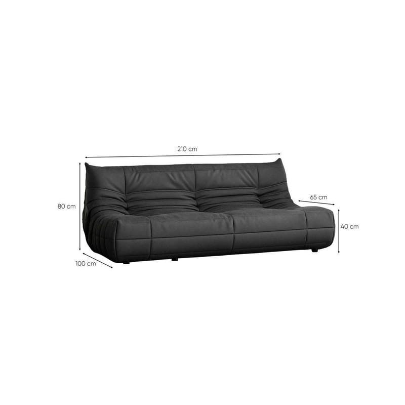 Feylorin 3-sits Soffa - Mörkgrå - Möbler - Soffa - 3 sits soffa