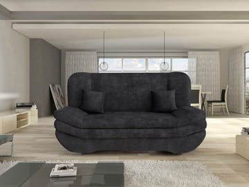 Figurelle 3-sits Bäddsoffa - svart - Möbler - Soffa - Bäddsoffa