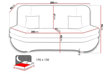 Figurelle Bäddsoffa 2-sits i Sammet - Brun - Möbler - Soffa - Bäddsoffa
