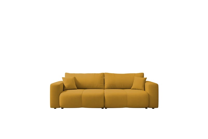Flo 3-sits Bäddsoffa med Förvaring i Tyg, Gul