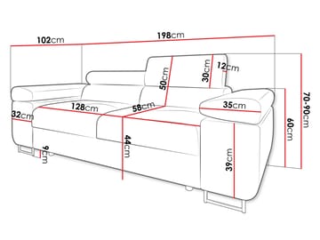 Gabina 2-sits Soffa - beige - Möbler - Soffa - 3 sits soffa