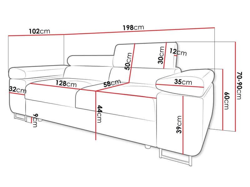 Gabina 2-sits Soffa - brun - Möbler - Soffa - 3 sits soffa