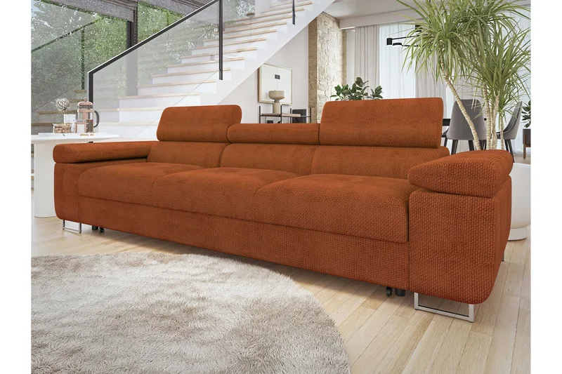 Gabina Bäddsoffa 3-sits i Chenille - Brun - Möbler - Soffa - Bäddsoffa