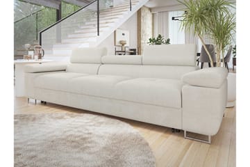 Gabina Bäddsoffa 3-sits i Chenille - Vit - Möbler - Soffa - Bäddsoffa