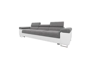 Gabina Bäddsoffa 3-sits i Konstläder - Vit/Mörkgrå - Möbler - Soffa - Bäddsoffa