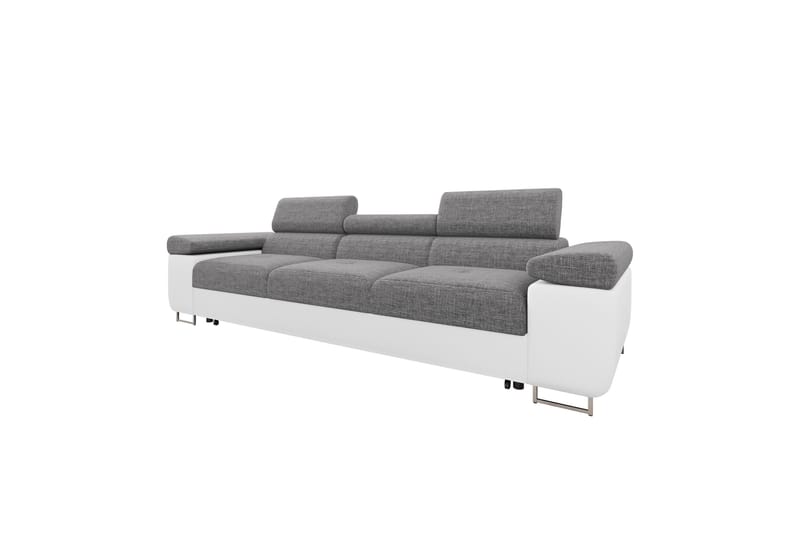 Gabina Bäddsoffa 3-sits i Konstläder - Vit/Mörkgrå - Möbler - Soffa - Bäddsoffa