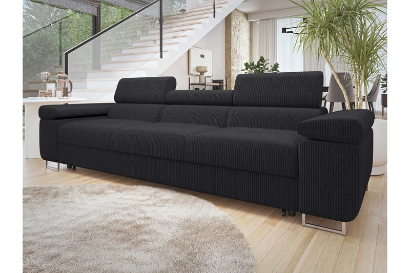 Gabina Bäddsoffa 3-sits i Manchester - Svart - Möbler - Soffa - Bäddsoffa
