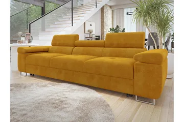 Gabina Bäddsoffa 3-sits i Sammet - Orange - Möbler - Soffa - Bäddsoffa