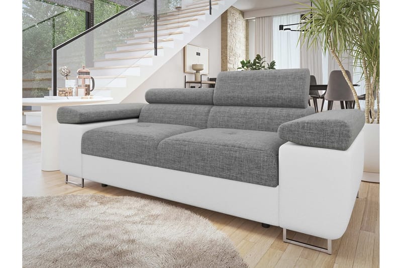Gabina Soffa 2-sits - Vit/Grå - Möbler - Soffa - Skinnsoffor