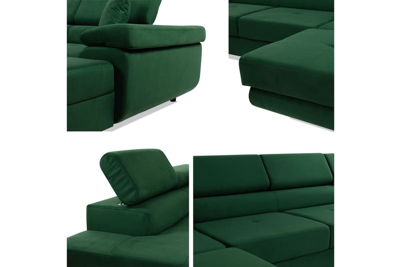 Gabina Soffa med Divan och Schäslong 4-sits - Grå - Möbler - Soffa - U-soffa