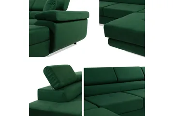 Gabina Soffa med Divan och Schäslong 4-sits - Svart/Grå - Möbler - Soffa - Skinnsoffor