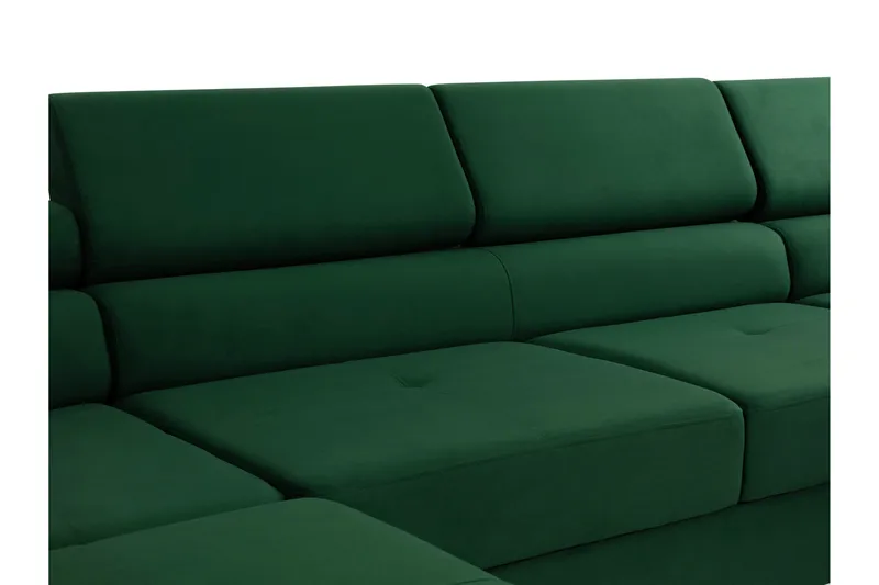 Gabina Soffa med Divan och Schäslong 4-sits - Svart/Grå - Möbler - Soffa - Skinnsoffor