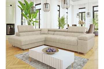 Gabina Soffa med Schäslong 3-sits - Beige - Möbler - Soffa - Bäddsoffa