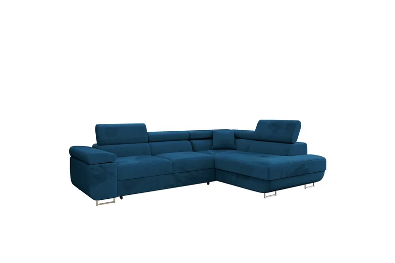 Gabina Soffa med Schäslong 3-sits - Blå - Möbler - Soffa - Bäddsoffa