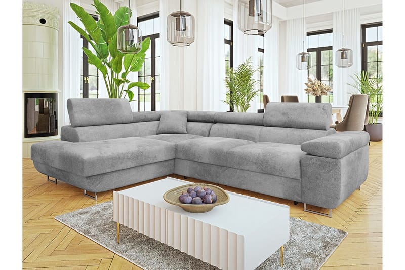 Gabina Soffa med Schäslong 3-sits - Grå - Möbler - Soffa - Bäddsoffa