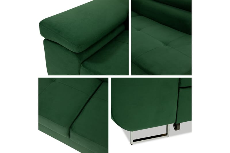 Gabina Soffa med Schäslong 3-sits - Grön - Möbler - Soffa - Bäddsoffa