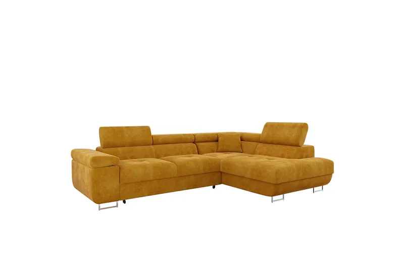 Gabina Soffa med Schäslong 3-sits - Gul - Möbler - Soffa - Bäddsoffa