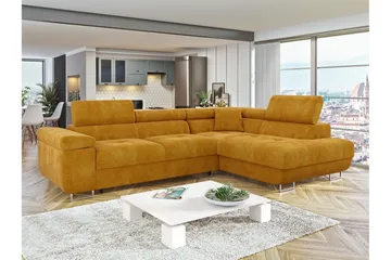 Gabina Soffa med Schäslong 3-sits - Gul - Möbler - Soffa - Bäddsoffa