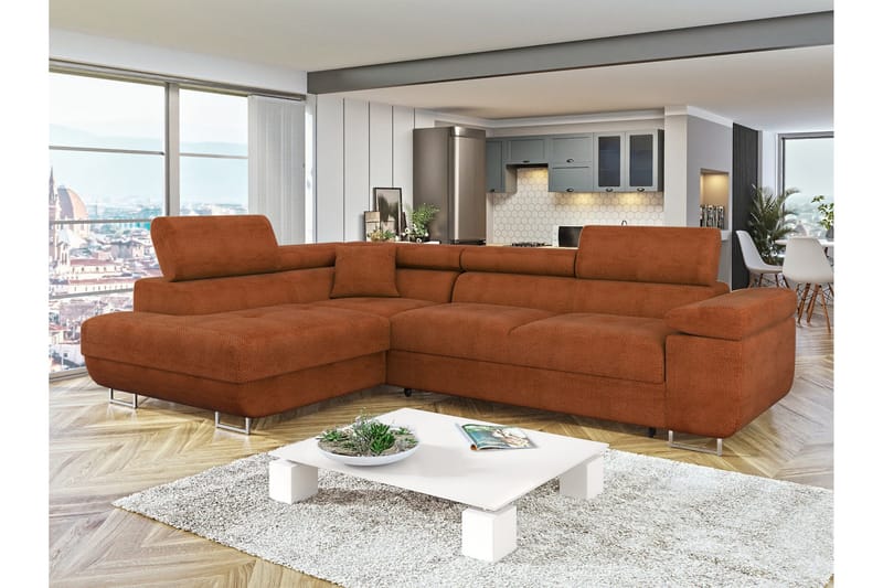 Gabina Soffa med Schäslong 3-sits - Orange - Möbler - Soffa - Bäddsoffa