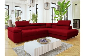 Gabina Soffa med Schäslong 3-sits - Röd - Möbler - Soffa - Bäddsoffa