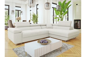 Gabina Soffa med Schäslong 3-sits - Vit - Möbler - Soffa - Bäddsoffa