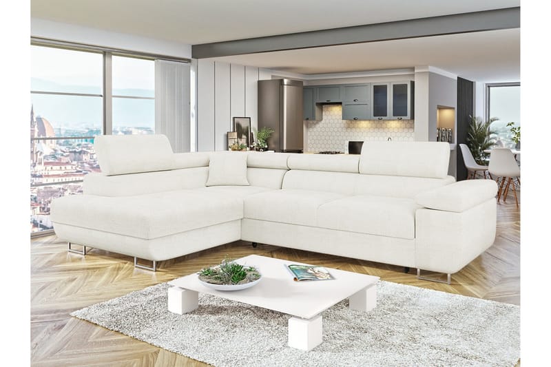 Gabina Soffa med Schäslong 3-sits - Vit - Möbler - Soffa - Bäddsoffa