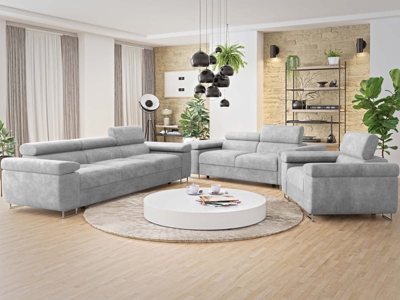 Gabina Soffgrupp - 3-sits + 2-sits + fåtölj - grå - Möbler - Soffa - Soffgrupp
