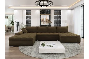 Gamal Soffa Dubbeldivan 4-sits - Brun - Möbler - Soffa - U-soffa