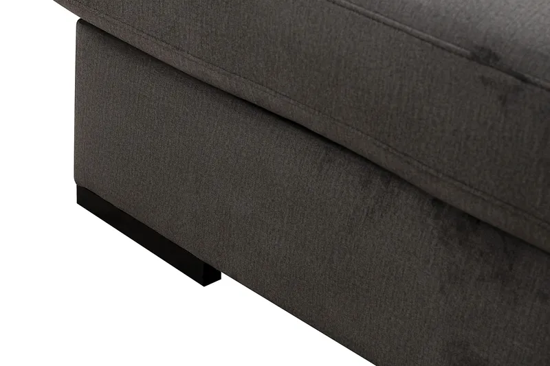 Grande 5-sits U-Soffa med Divan Vänster - Mörkgrå Sammet - Möbler - Soffa - U-soffa