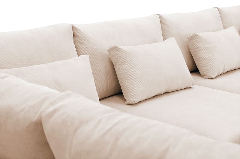 Grande 6-sits U-Soffa med Divan Höger - Beige Manchester - Möbler - Soffa - U-soffa