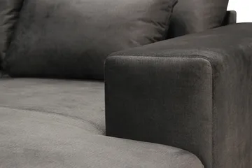 Grande 6-sits U-Soffa med Divan Höger - Mörkgrå Sammet - Möbler - Soffa - U-soffa