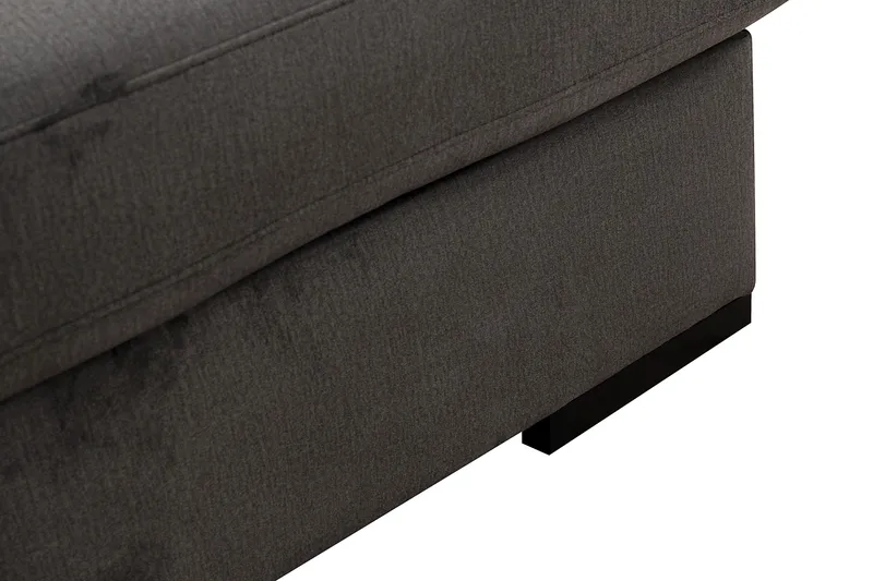 Grande 6-sits U-Soffa med Divan Höger - Mörkgrå Sammet - Möbler - Soffa - U-soffa