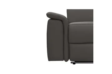 Hörnsoffa 3-sits Pareli Brun, PU, Höger elektrisk vilstol - Brun, PU, Höger elektrisk vilstol - Möbler - Soffa - Skinnsoffor