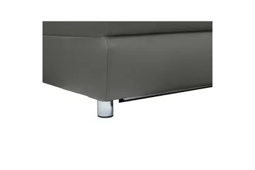 Hörnsoffa 3-sits Pareli Grå, Läder/PU, Vänster Manuell Fåtölj - Grå, Läder/PU, Vänster Manuell Fåtölj - Möbler - Soffa - Skinnsoffor